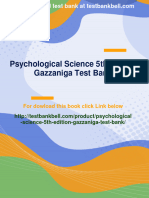 Immediate Download Psychological Science 5th Edition Gazzaniga Test Bank All Chapters