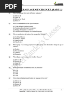 Test Paper On Age of Chaucer (Part-2)