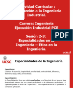 INTRO - S2 - S3 - Especialidades de Ingeniería - Etica en La Ingeniería