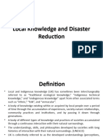 Local Knowledge and Disaster Reduction