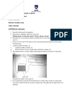 Form 3 Zimsec Physics P2 2nd Term 2024