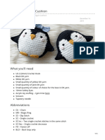 Crochet Penguin Cushion: What You'll Need