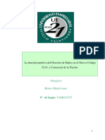 La Funcion Punitiva Del Derecho de Danos