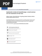 Systematic Review of Mesotherapy A Novel Avenue For The Treatment of Hair Loss