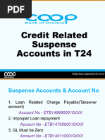 Credit Related Suspense Accounts in T24