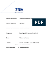 Informe Descriptivo Sobre El Desarrollo Psicosocial en La Niñez Media