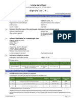 Safety Data Sheet Sulphuric Acid ... %: SECTION 1: Identification of The Substance/mixture and of The Company/undertaking