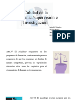 Calidad de La Enseñanza de Investigación