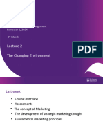 Lecture 2 Strategic Marketing and The Changing Environment - S