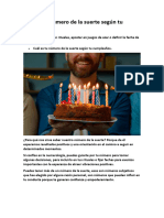 Cuál Es Tu Número de La Suerte Según Tu Cumpleaños