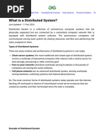 What Is A Distributed System - GeeksforGeeks