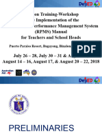 Objectives, Program Matrix, House Rules and BHROD Perspective - RPMS