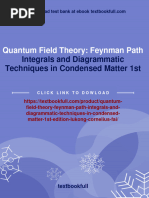 Quantum Field Theory: Feynman Path: Integrals and Diagrammatic Techniques in Condensed Matter 1st