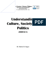 Understanding Culture, Society and Politics: La Consolacion University Philippines