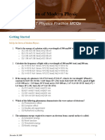 Dawn of Modern Physics MCQs