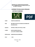 Implementación de Un Sistema de Información Organizacional