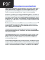 Steam Turbines and Gearing - Operating Principle