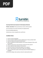 Turnitin Group Screening Interview Questions