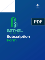 SUBSCRIPTION FORM - Bethel Gardens