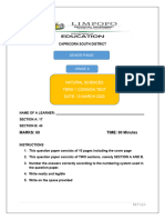 Grade 8 Natural Sciences Common Test Term 1 Test 2023