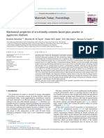 Mechanical Properties of Eco-Friendly Cements-Based Glass Powder in Aggressive Medium