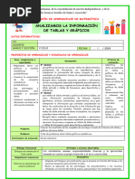 Sesion Mat Analizamos La Información de Tablas y Gráficos