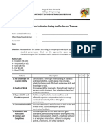 Performance Evaluation Rating For OJ Trainees 1