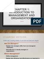 Chapter 1 Introduction To Management and Organizations