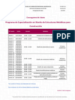 Programa de Especialización en Diseño de Estructuras Metálicas para Construcción