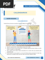 Calendarios: Raz. Matemático