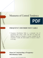 Measures of Central Tendency