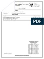 Result Sheet