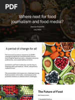 Where Next For Food Journalism and Food Media?