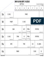 Jadwal XI TO 4 Wali Anwar