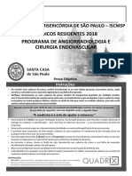 QUADRIX ISCMSP CADERNO DE PROVA Conc Resid 2018 Progama Angiorradiologia e Cirurgia Endovascular