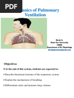 Mechanics of Pulmonary Ventilation