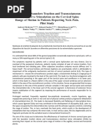 Myśliwiec Et Al (2012) Evaluación de La Amplitud de Movimiento de La Columna Cervical Tras El Uso Del Dispositivo de Tracción Saunders en Diferentes Posiciones de Las Extremidades Superiores