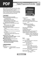 EC5900R - DIGITAL PROGRAMMER CONTROLLER - Specification Sheet