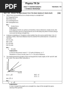 1D Revision Worksheet 1 Solution