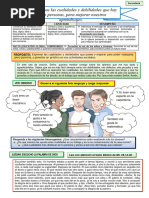 Identificamos Las Cualidades y Debilidades Que Hay en Las Personas, para Mejorar Nuestros Aprendizajes.