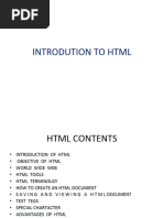 Introdution To HTML 1