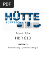 Hutte HD610 Drill Rig Parts List