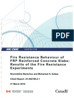 V-Rod Fire Resistance Behaviour of FRP Reinforced Concrete Slabs - Results of The Fire Resistance Experiments