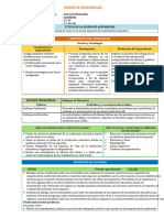 Sesion de Aprendizaje: Propósitos Del Aprendizaje