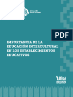 Importancia de La Interculturalidad en Los Establecimientos Educativos