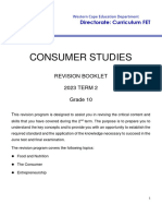 Consumer Studies Grade 10 Revision Material Term 2