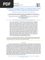 Hybrid Discovery Learning: Solutions For Optimizing Students' Critical Thinking and ICT Skills On Temperature Fluctuations Material