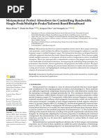 2023 Metamaterial Perfect Absorbers For Controlling Bandwidth - Single-Peak, Multiple-Peaks, Tailored-Band, Broadband