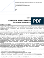 Ajuste Por Inflación Impositivo. Técnica de Liquidación