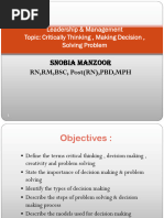 chapter#09CRITICAL Thinking & Decision Making ....